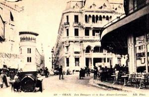 Oran - Place Villebois-Mareuil, Banques et Rue Alsace-Lorraine